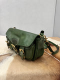 Vintage Distressed Leather Saddle Bag | Unisex Crossbody Shoulder Bag | Full Grain Cowhide Handbag