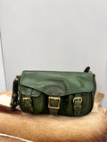 Vintage Distressed Leather Saddle Bag | Unisex Crossbody Shoulder Bag | Full Grain Cowhide Handbag