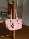 Handwoven Cowhide Leather Basket Tote Bag | Women's Shoulder Hobo Bag