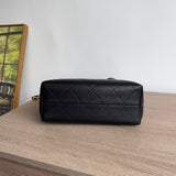 Quilted Lambskin and Suede Leather Chain Tote Bag | Women's Vintage Two-Tone Shoulder & Crossbody Bag