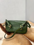 Vintage Distressed Leather Saddle Bag | Unisex Crossbody Shoulder Bag | Full Grain Cowhide Handbag