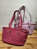 Handwoven Cowhide Leather Basket Tote Bag | Women's Shoulder Hobo Bag