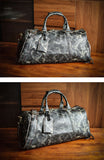 Italian Calfskin Leather Travel Duffel Bag | Handmade Premium Collector's Limited Edition Weekender