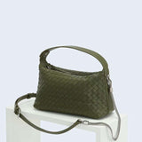 2024 Summer Collection: Luxurious Lambskin Woven Handbag for Women | Handcrafted Versatile Vintage-Inspired Shoulder Crossbody Bag