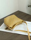 Handwoven Full Grain Leather Hobo Bag | Vintage Basketweave Shoulder & Crossbody Bag