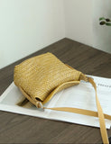 Handwoven Full Grain Leather Hobo Bag | Vintage Basketweave Shoulder & Crossbody Bag