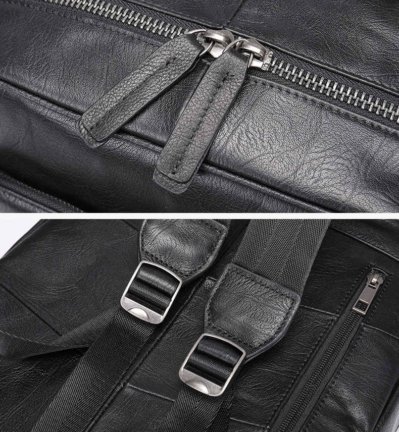 Full Grain Leather Backpack for Men | Vintage Handcrafted Cow hide Business Bag | Large Laptop Commuter Backpack