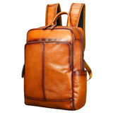Full Grain Leather Backpack for Men | Vintage Handcrafted Cow hide Business Bag | Large Laptop Commuter Backpack