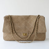 Quilted Suede Chain Flap Bag for Women | Vintage Matte Cowhide Shoulder & Crossbody Messenger Purse | Diamond-Quilted Autumn Winter Bag in Four Sizes