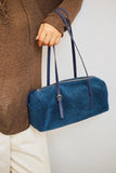 Suede Baguette Bag for Women | Matte Cowhide Leather Shoulder & Hand Bag | Versatile Commuter Purse in Two Colors