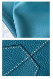 Reversible Full Grain Togo Leather Tote Bag | Two-Tone Everyday Carry Bag