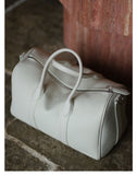 Handmade Top Grain Cowhide Leather Boston Bag | Crossbody & Satchel