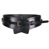 Wide Cowhide Leather Waist Belt | Handmade Women's Cinch Belt for Dresses, Coats & Sweaters
