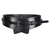 Wide Cowhide Leather Waist Belt | Handmade Women's Cinch Belt for Dresses, Coats & Sweaters