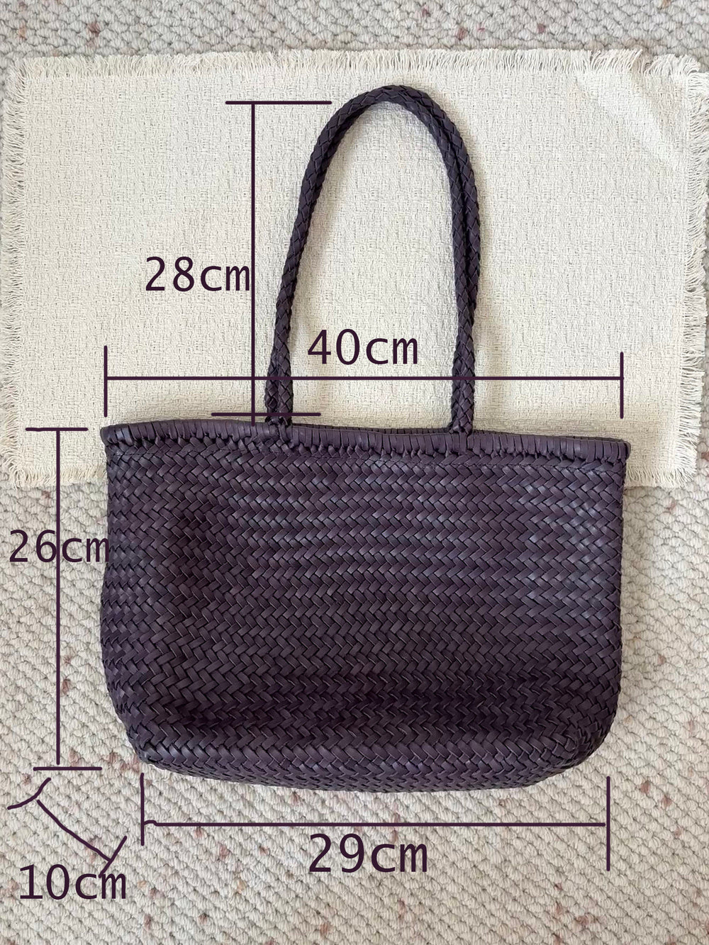 Handwoven Basket Tote Bag | Vegetable-Tanned Italian Cowhide Hand-Carry Bag | Minimalist Summer Commuter Style