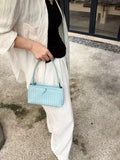 Woven Lambskin Leather Shoulder Bag | Handcrafted Vintage Crossbody Bag