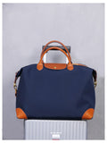 Anti-slip rubber-backed shoulder strap detail on handmade nylon cowhide commuter tote