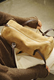 Suede Baguette Bag for Women | Matte Cowhide Leather Shoulder & Hand Bag | Versatile Commuter Purse in Two Colors