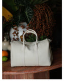 Handmade Top Grain Cowhide Leather Boston Bag | Crossbody & Satchel