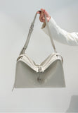 Textured Full Grain Cowhide Leather Boston Bag | Women's Shoulder & Crossbody Bag