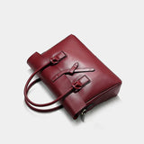 Cowhide Leather laptop bag, Leather Briefcase for Women, 14 Inches Laptop Bag, Leather Work Tote, Business Shoulder Bag, Birthday Gift