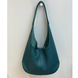 Essentials Slouchy Leather Hobo Bag, Must-have Fashion Designer Minimalist Handbag, Cowhide Bucket Bag