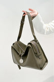 Textured Full Grain Cowhide Leather Boston Bag | Women's Shoulder & Crossbody Bag