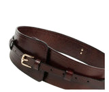 Wide Cowhide Leather Waist Belt | Handmade Women's Cinch Belt for Dresses, Coats & Sweaters