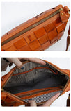 Handwoven Full Grain Leather Crossbody Bag | Vintage Women's Shoulder Bag