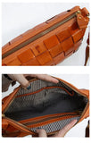 Handwoven Full Grain Leather Crossbody Bag | Vintage Women's Shoulder Bag