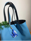 Reversible Full Grain Togo Leather Tote Bag | Two-Tone Everyday Carry Bag