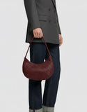 Artisanal Braided Leather Summer Crescent, Handwoven Leather Hobo Bag, Full Grain Underarm Bag