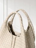 Artisanal Handwoven Lambskin Hobo Bag | Soft Leather Slouchy Luxury Shoulder Bag