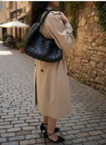 Artisanal Handwoven Lambskin Hobo Bag | Soft Leather Slouchy Luxury Shoulder Bag