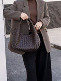 Artisanal Handwoven Lambskin Hobo Bag | Soft Leather Slouchy Luxury Shoulder Bag