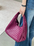 Artisanal Handwoven Lambskin Hobo Bag | Soft Leather Slouchy Luxury Shoulder Bag