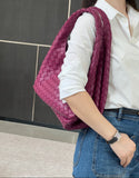 Artisanal Handwoven Lambskin Hobo Bag | Soft Leather Slouchy Luxury Shoulder Bag