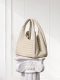 Artisanal Handwoven Lambskin Hobo Bag | Soft Leather Slouchy Luxury Shoulder Bag