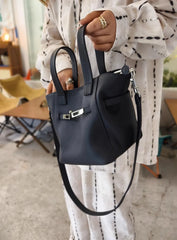 Authentic Pebbled Grain Leather Bucket Shoulder Bag, Luxury Silver Buckle Handbag | Spacious Crossbody Shoulder Bag for Women Authentic Pebbled Grain Leather Bucket Shoulder Bag, Luxury Silver Buckle Handbag | Spacious Crossbody Shoulder Bag for Women