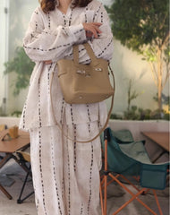 Authentic Pebbled Grain Leather Bucket Shoulder Bag, Luxury Silver Buckle Handbag | Spacious Crossbody Shoulder Bag for Women Authentic Pebbled Grain Leather Bucket Shoulder Bag, Luxury Silver Buckle Handbag | Spacious Crossbody Shoulder Bag for Women