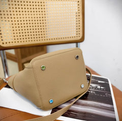 Authentic Pebbled Grain Leather Bucket Shoulder Bag, Luxury Silver Buckle Handbag | Spacious Crossbody Shoulder Bag for Women Authentic Pebbled Grain Leather Bucket Shoulder Bag, Luxury Silver Buckle Handbag | Spacious Crossbody Shoulder Bag for Women