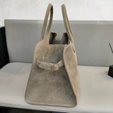 Autumn & Winter Italian Suede Leather Large Commuter Tote, Fashion Women's Shoulder & Crossbody Bag