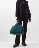 Autumn & Winter Italian Suede Leather Large Commuter Tote, Fashion Women's Shoulder & Crossbody Bag