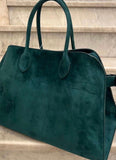 Autumn & Winter Italian Suede Leather Large Commuter Tote, Fashion Women's Shoulder & Crossbody Bag