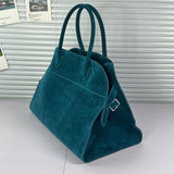 Autumn & Winter Italian Suede Leather Large Commuter Tote, Fashion Women's Shoulder & Crossbody Bag