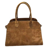 Autumn & Winter Italian Suede Leather Large Commuter Tote, Fashion Women's Shoulder & Crossbody Bag