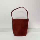 Autumn & Winter Suede Leather Bucket Bag | Women's Minimalist Shoulder Tote