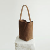 Autumn & Winter Suede Leather Bucket Bag | Women's Minimalist Shoulder Tote
