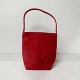 Autumn & Winter Suede Leather Bucket Bag | Women's Minimalist Shoulder Tote
