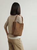 Autumn & Winter Suede Leather Bucket Bag | Women's Minimalist Shoulder Tote